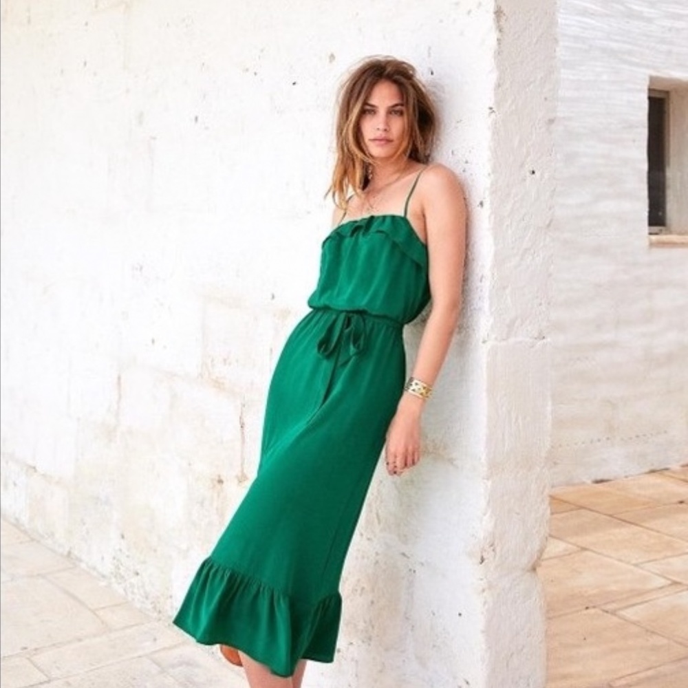 Sézane Cassandra midi dress ,silk,8